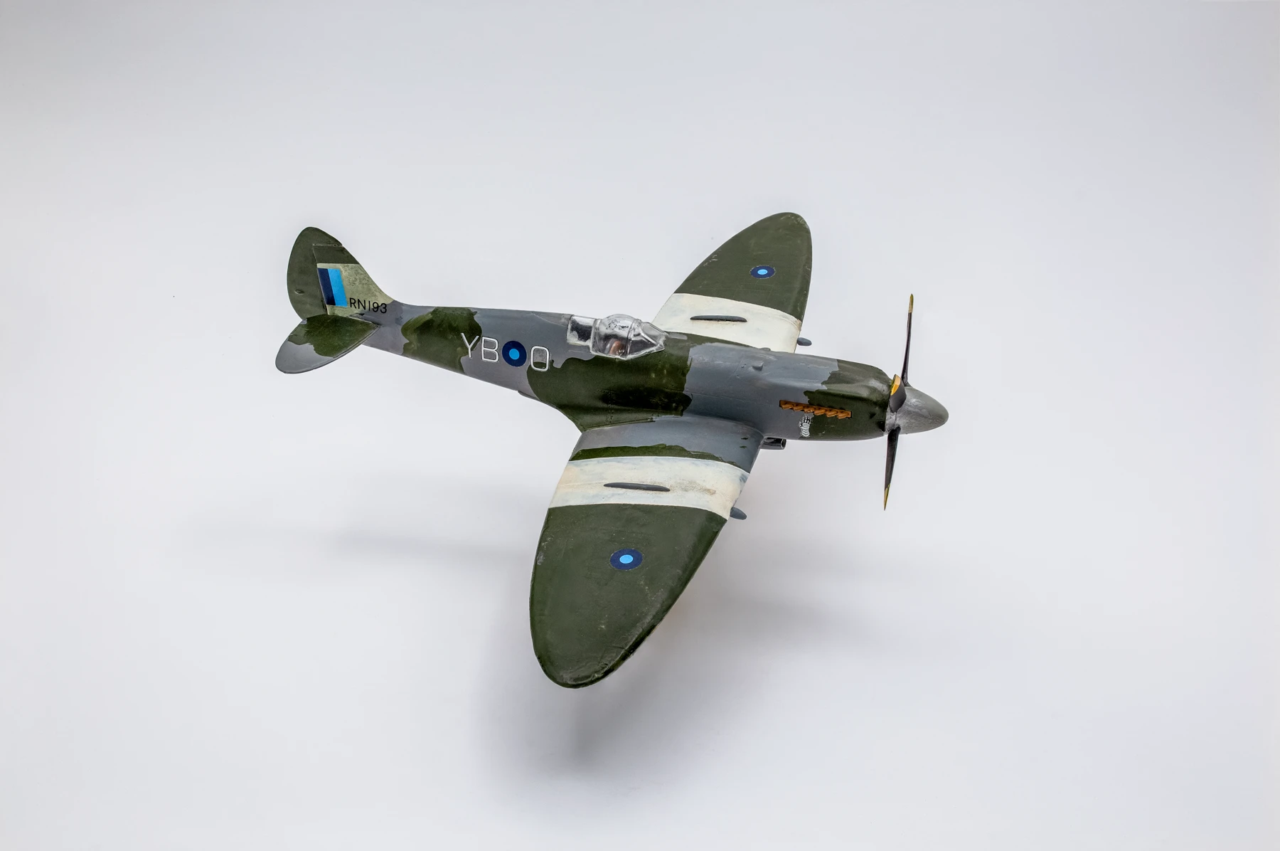 Supermarine Spitfire Mk.XIV, 1/48 scale, Tamiya kit. RAF aircraft at the Battle of Britain, July 1940. Photo by Nicholas Woltersdorf.