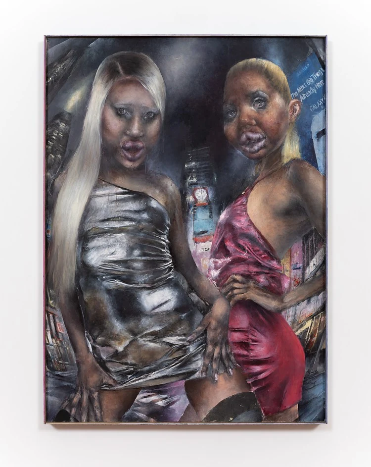 Catherine Mulligan, Bridge and Tunnel, oil on panel with custom frame, 2023