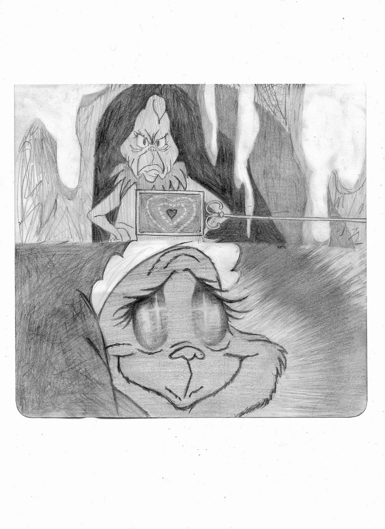 Mae Noland, So there’s this guy & there’s this Healing (for Annicka), 2025. Graphite on paper.